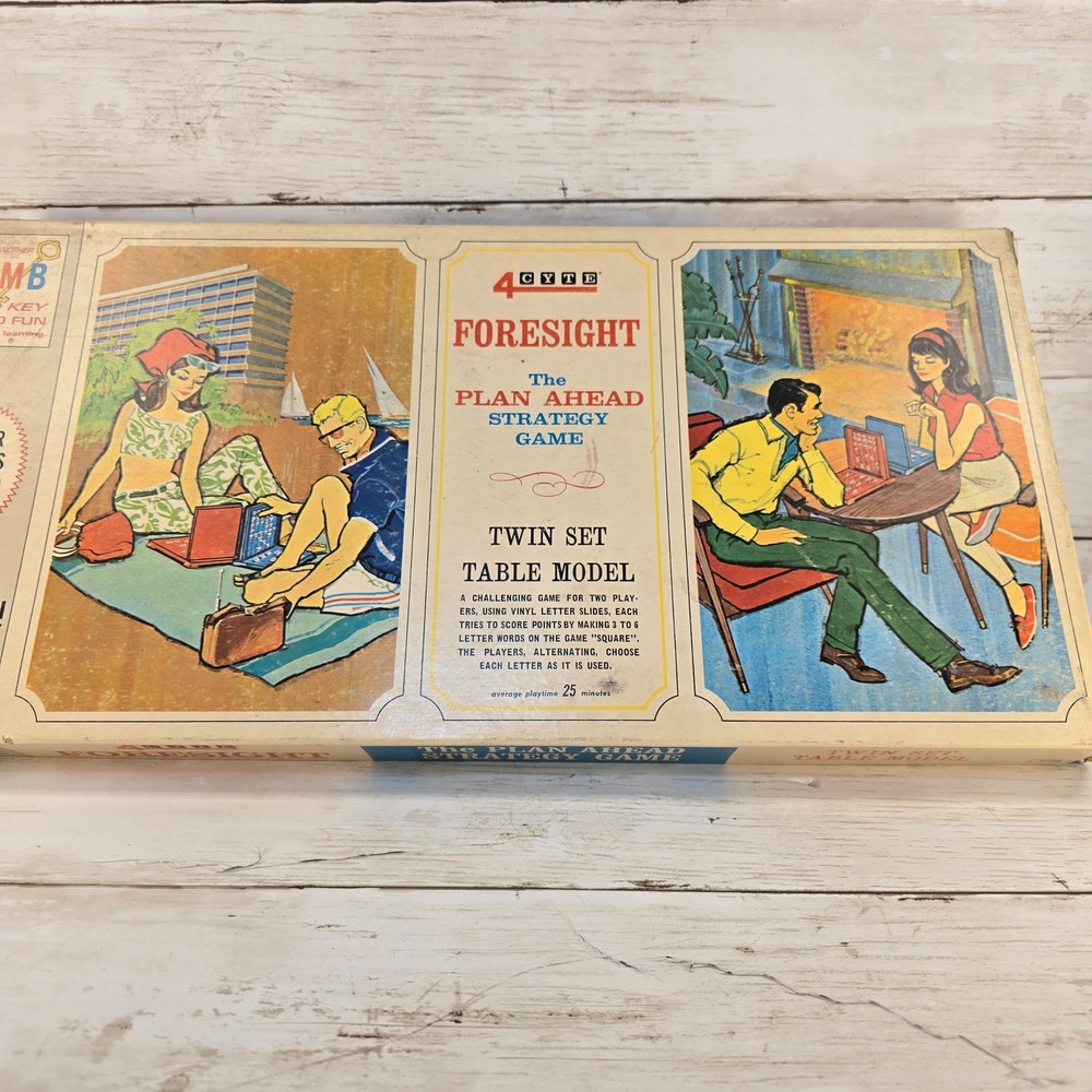 Vintage Milton Bradley 4 Cyte Foresight Plan Ahead Strategy Game Table Mld 4728